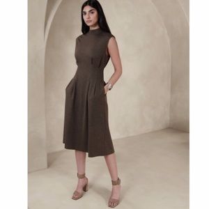 NWT Banana Republic Rabia Ponte Midi Dress S 4 6